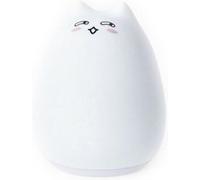 WE Grande Veilleuse enfant en forme de chat - rechargeable - avec télécommande - 25 cm