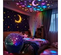Veilleuses rvb projecteur LED lumière lune étoilée galaxie lampe de Projection 5V USB pour enfants présent cadeau de noël décorations de salle