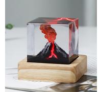 Veilleuses Volcaniques, Lampe À Lave À Éruption Volcanique Réaliste, Lampe À Lave En Résine, Lumière Ambiante, Veilleuse Volcanique Créative, Décoration De Pièce, Veilleuse De Bureau Pour Salon