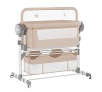 Veitoalioy Électrique Bluetooth Intelligent Bebe, Le Berceau à côté de Moi, Lit bébé avec Musique Jouable, Hauteur Réglable Lit Bébé Réglable en Plusieurs Vitesses,Berceau pour Bébé (608 Khaki)