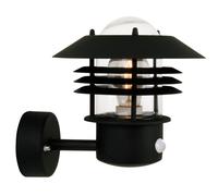 VEJERS SENSOR applique murale Acier Galvanisé et Verre Noir E27 - Nordlux 25101003