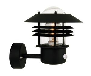 VEJERS SENSOR applique murale Acier Galvanisé et Verre Noir E27 - Nordlux 25101003