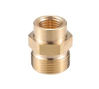 VekAuto Connecteur pour Nettoyeur Haute Pression, M14x1.5 vers M22x1.5 Mâle et Femelle, Adaptateur en Laiton pour Tuyau de Nettoyeur Haute Pression, Ton Cuivre en Laiton