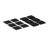 VEL-EC60236 24 pièces Bâton Noir sur Carrés, 25mm