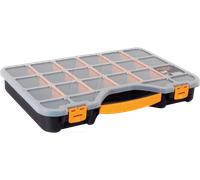 Perel Boîte d'assortiment ORGANISEUR 24 – 20 compartiments, 16 séparateurs, couvercle transparent