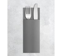 VelaHub Airlaid Lot de 50 Serviettes jetables de qualité supérieure Gris 32 x 40 cm