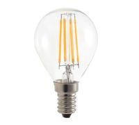 Velamp Ampoule à filament LED, Mini-sphérique P45, 4W / 470lm, culot E14, 4000K, Blanc