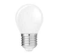 Velamp Ampoule à filament LED Opal, Mini-sphérique P45, 4W / 470lm, culot E27, 3000K, Blanc