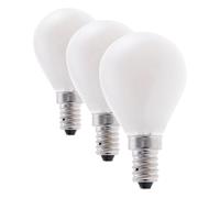 Velamp Ampoule à filament LED Opal, Mini-sphérique P45, 6W / 806lm, culot E14, 4000K (Lot de 3)