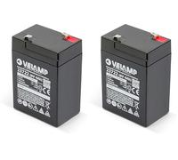 Velamp Batterie au Plomb 6 V 4 AH 0,7 kg, Noir (Lot de 2)