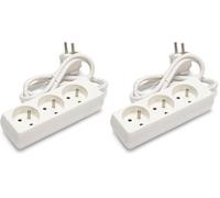 Velamp Bloc multiprise 10/16A - 3G1mm2, 3 Prises (Lot de 2)