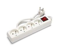 Velamp Bloc multiprise 10/16A + Interrupteur - 3G1mm2, 4 Prises
