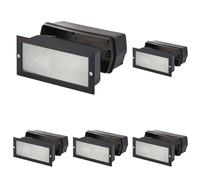 Velamp Brick Lumiaire encastrable E27 Noir (Lot de 5)