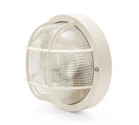 VELAMP BUBBLE Plafonnier extérieur rond IP44 E27 60W Blanc 18,8 cm
