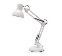VELAMP CHARLESTON XL : Lampe de bureau Architecte, blanc, douille E27