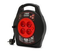 Velamp DOMREEL-10- Enrouleur HO5VV-F 4 prises 3G1.0 10m + coupe-circuit - avec poignée