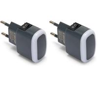 Velamp FROOT: veilleuse LED avec interrupteur ON/OFF. Anthracite (Lot de 2)