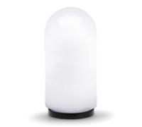 Velamp Globe de jardin, lampadaire extérieur 15 x 28 cm, douille E27, compatible LED, étanche IP44, sphère pour jardins, parcs, résidences, terrasses. Blanc