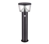 Velamp Lampadaire solaire 600 lumens, avec détecteur de mouvement, Noir