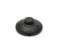 Velamp LH122B Pied Rond en Ligne 250 V/2 A, intermédiaire à 2 ou 3 Fils, Interrupteur au Sol pour lampadaire, Lampe de Table, plafonnier Ø 68 mm x 30 mm-Noir