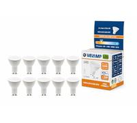 Velamp Lot de 10 ampoules LED GU10, 6 W équivalents à 40 W halogène, 470 lumens, lumière blanc chaud 3000 K, angle de diffusion de 120°, ampoule LED non dimmable