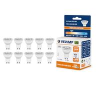 Velamp Lot de 10 ampoules LED GU10, 8 W équivalents à 60 W halogène, 800 lumens, lumière blanc chaud 3000 K, angle de faisceau de 38 degrés, ampoule LED non dimmable