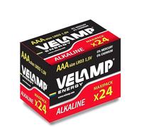 VELAMP LR03/24BOX - Piles AAA Alcalines Mini Stilo Haute Performance 1,5V - Lot 24 Pile AAA Alcaline Anticorrosion, Durée Conservation 5 Ans - Appareils et Accessoires du Quotidien (non Rechargeables)