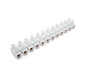 VELAMP MG380 Barrette de connexion avec 12 bornes électriques (TBS-80A-35 mm2), Certification CE, en PP, White