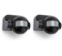VELAMP MS005 Détecteur de Mouvement Compact, IP44, Noir (Lot de 2)