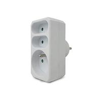 Velamp Multiprise ADAT-FR-3, 3 prises, avant, 16 2 x 6 A, blanche, Blanc