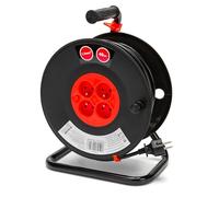 Enrouleur bricolage, 4 prises, H05VV-F3G1.5MM2, 40M , NF,CE - VELAMP - REEL-FR-40