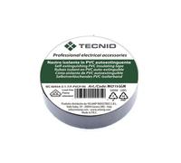 Velamp Ruban isolant PVC, épaisseur 0,13 mm, 19 mm x 25 m. Gris