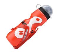 VELATEMOR Bouteille D'eau 650ml avec Support de Porte-bidon pour Vélo | Bouteille d\'eau alimentaire, bouteille de grande capacité, nettoyage du bec du bouchon, installation du porte-bouteille,