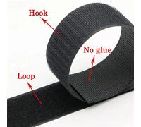Velcro adhésif - Largeur : 20 mm - Longueur : 1 mètre - Composition : polyester/nylon - Couleur : noir