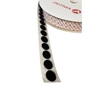 VELCRO® Lot de 10 pastilles adhésives double face Noir 22 mm