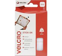 Velcro Marque Pastilles Adhésives Carrées Auto-Agrippantes À Double Face Avec Crochets Et Boucles Prédécoupées Et Parfaites Pour La Décoration De La Pièce Et La Maison, Blanc, 25Mm X 25Mm, Lot De 24
