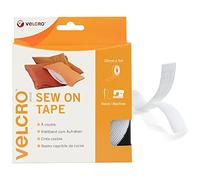 Velcro Marque, Ruban Adhésif À Coudre Auto-Agrippant Pour Tissu, À Crochets Et Boucles, Qui Se Coupe À La Longueur Désirée & Parfait Pour Les Activités De Couture, Blanc, 20 Mm X 5 M
