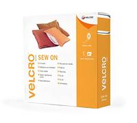 Velcro Marque, Ruban Adhésif À Coudre Auto-Agrippant Pour Tissu, À Crochets Et Boucles, Qui Se Coupe À La Longueur Désirée & Parfait Pour Les Activités De Couture, Beige 20 Mm X 25 M