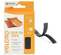Velcro Marque, Ruban Adhésif À Coudre Auto-Agrippant Pour Tissu, À Crochets Et Boucles, Qui Se Coupe À La Longueur Désirée & Parfait Pour Les Activités De Couture, Noir 20 Mm X 1 M