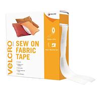 VELCRO® Bande Velcro à coudre, crochet et boucle 20mm x 25m blanc