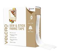 Velcro Marque, Ruban Adhésif À Coudre Auto-Agrippant Pour Tissu, À Crochets Et Boucles, Qui Se Coupe À La Longueur Désirée & Parfait Pour Les Activités De Couture, Blanc 20 Mm X 10 M