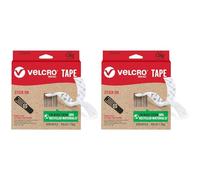 Velcro Marque, Ruban Adhésif À Crochets Et Boucles, Qui Se Coupe À La Longueur Désirée & Parfait Pour La Décoration De Pièce, Maison, Bureau, Dans Le Garage, Blanc 22 Mm X 3 M (Lot de 2)