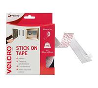 VELCRO® VEL-EC60216 Bande auto-agrippante à coller partie velours et partie agrippante (L x l) 5000 mm x 20 mm blanc 5 m