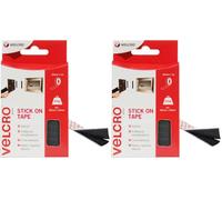 Velcro Marque, Ruban Adhésif Auto-Agrippant À Crochets Et Boucles, Qui Se Coupe À La Longueur Désirée & Parfait Pour La Décoration De Pièce, Maison, Bureau, Dans Le Garage, Noir 20 Mm X 1 M (Lot de 2)