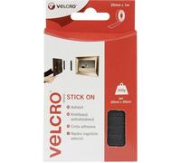 VELCRO® VEL-EC60211 Bande auto-agrippante à coller partie velours et partie agrippante (L x l) 1000 mm x 20 mm noir 1 m