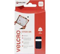 VELCRO® VEL-EC60236 Pastilles carrées auto-agrippantes à coller partie velours et partie agrippante (L x l) 25 mm x 25 mm noir 24