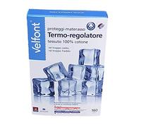 Velfont - Protège-matelas avec coins thermorégulateurs, en tissu Outlast 100 % coton UNA PIAZZA