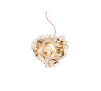 SLAMP Veli Aurea Suspension Blanc/Or Avec Câble Rouge