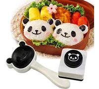Velidy Accessoires Bento Moule à boules de riz Panda Dessin animé Moule à sushi Moule à algues Bento Nori Moule à riz pour enfants Emballé Lunch Outils de cuisine