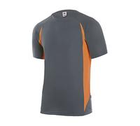 Velilla 105501 T-Shirt Technique Bicolore m/c Couleur Noir/Rouge Taille L, Gris Et Narnacha Fluor, L
